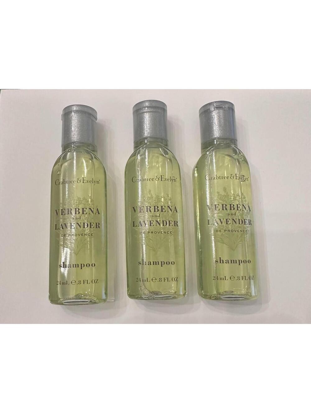 Lot Of 3 Crabtree and Evelyn Verbena Lavender Shampoo .8 oz Travel Size New